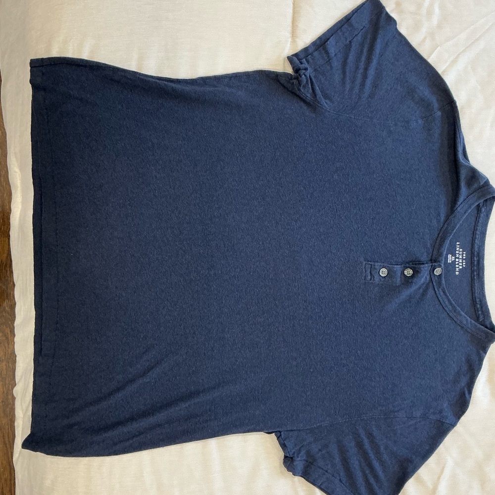 Navy Blue Henley Shirt